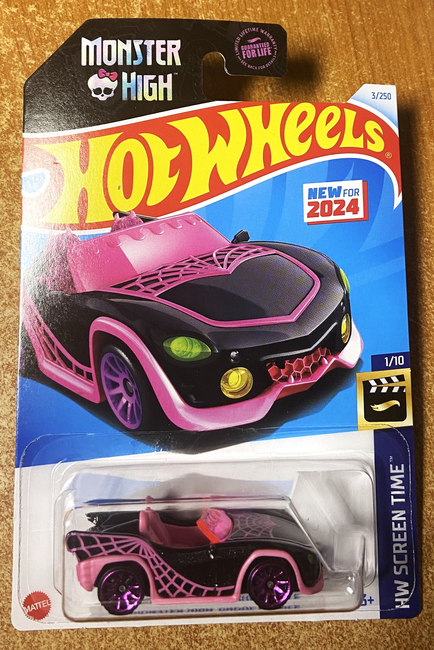 2024 Hot Wheels #3 Monster High Ghoul Mobile BLACK