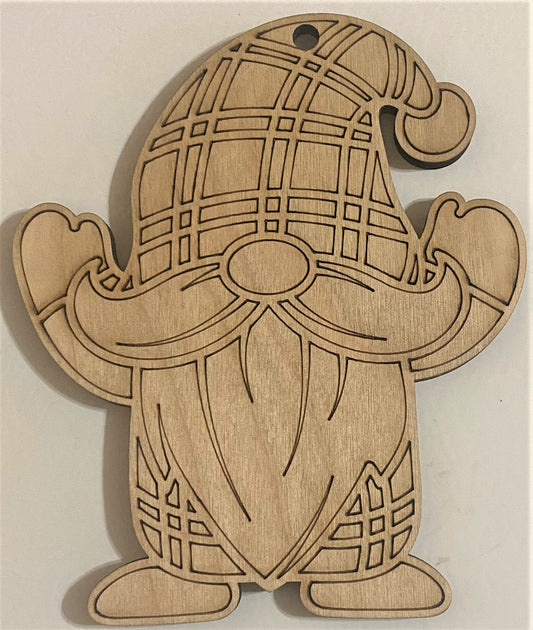 Ready to Paint Plywood Shape - Gnome - S044