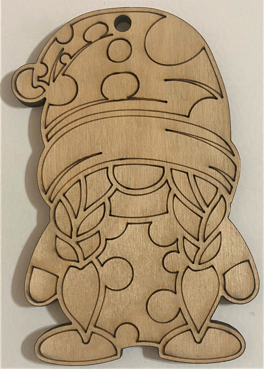 Ready to Paint Plywood Shape - Gnome - S047