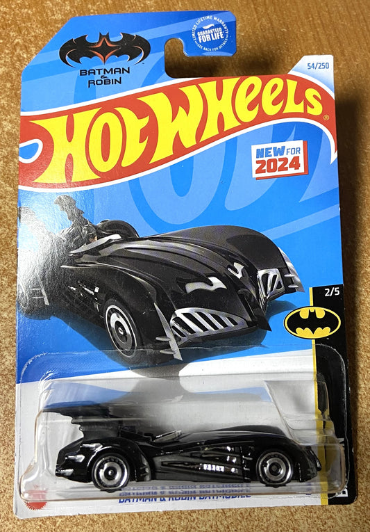 2024 Hot Wheels #54 Batman & Robin Batmobile BLACK