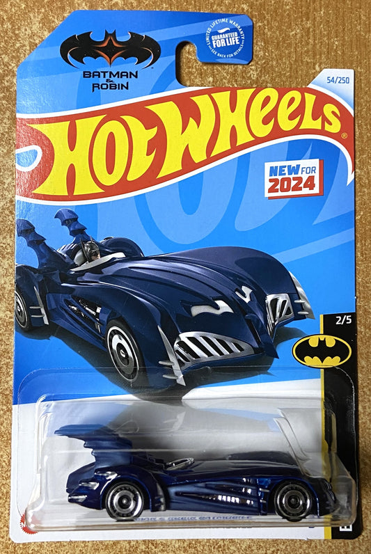 2024 Hot Wheels #54 Batman & Robin Batmobile BLUE