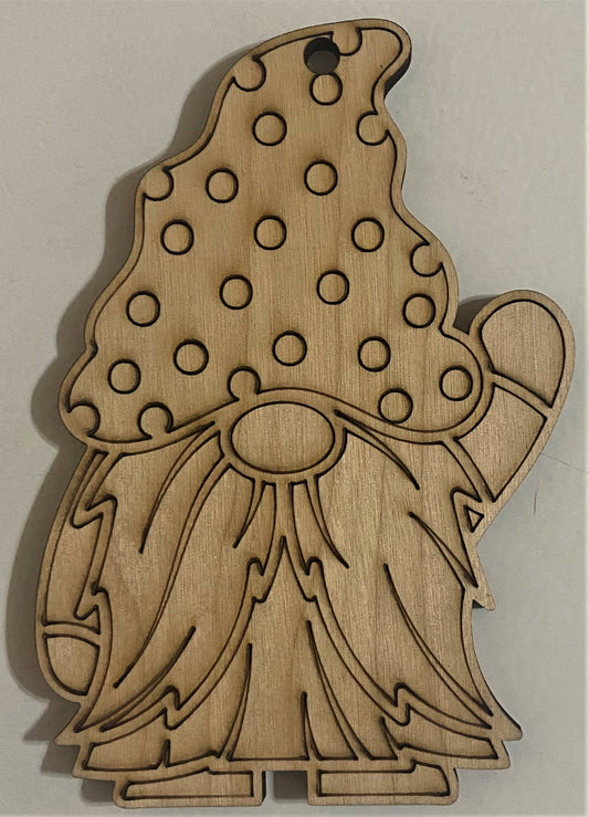 Ready to Paint Plywood Shape - Gnome - S054