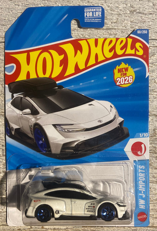 2026 Hot Wheels #60 Toyota Prius Custom WHITE
