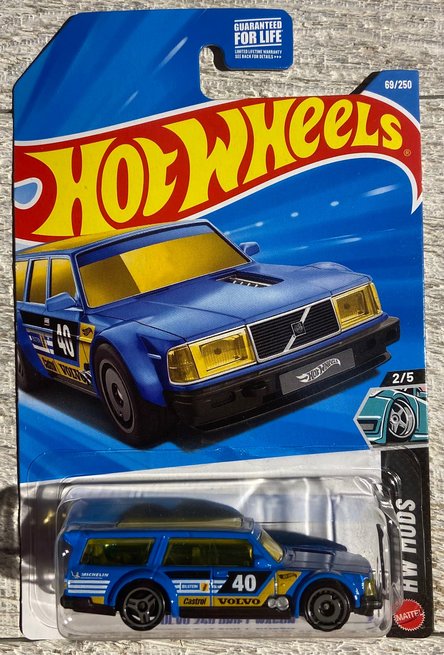 2026 Hot Wheels #69 Volvo 240 Drift Wagon BLUE