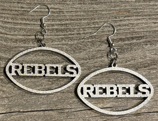 Rebels Wood Earrings, White