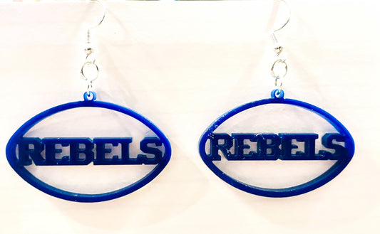 Rebels Acrylic Earrings, Blue