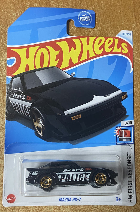 2024 Hot Wheels #80 Mazda RX7 BLACK
