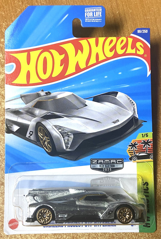2025 Hot Wheels #99 Cadillac Project GTP Hypercar ZAMAC