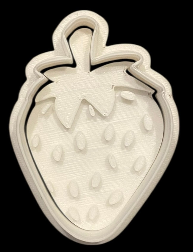 3D printed Cookie Cutter - 2.6" Strawberry