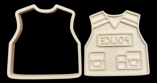 3D printed Cookie Cutter - 3.5" Police Vest