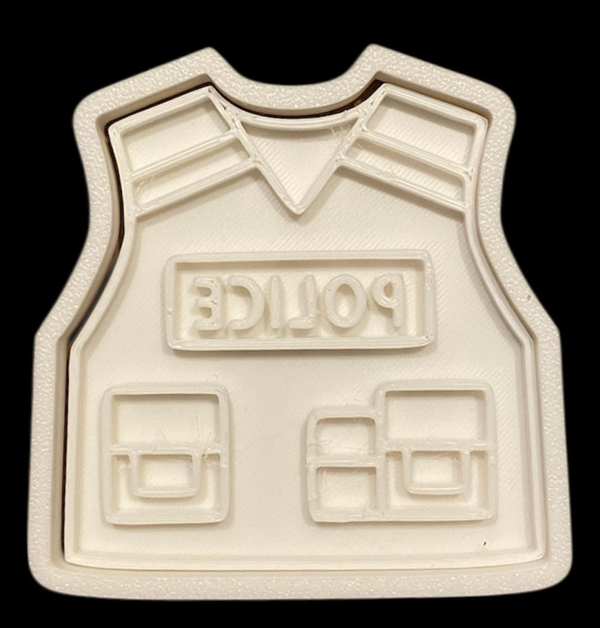 3D printed Cookie Cutter - 3.5" Police Vest