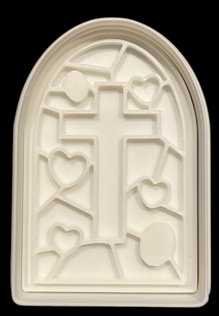 3D printed Cookie Cutter - 3.5" Easter Arch w/Cross
