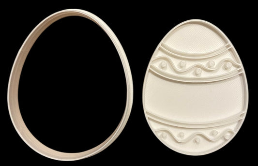 3D printed Cookie Cutter - 3.5" Easter Egg 1