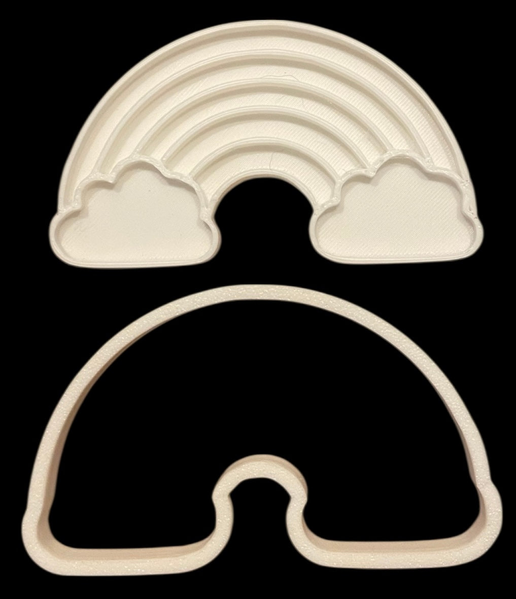 3D printed Cookie Cutter - 4.5" Rainbow