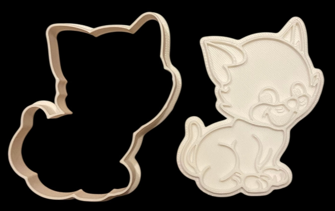 3D printed Cookie Cutter - 3.5" Cute Cat