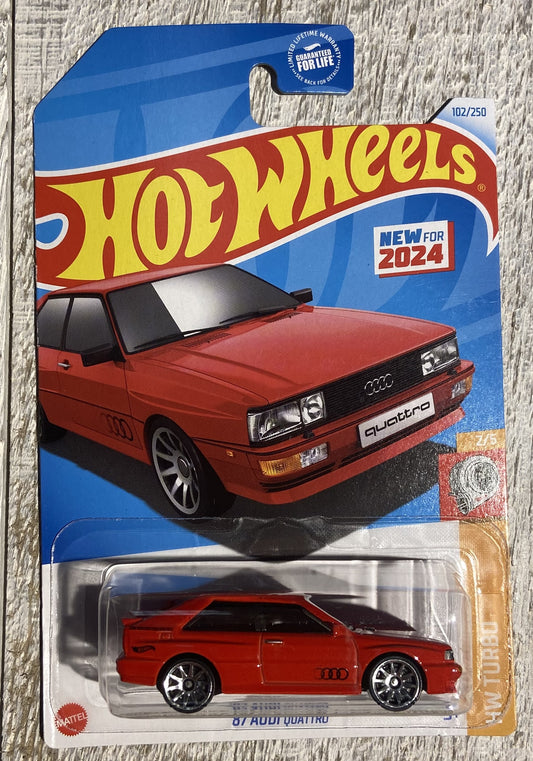 2024 Hot Wheels #102 87 Audi Quattro RED