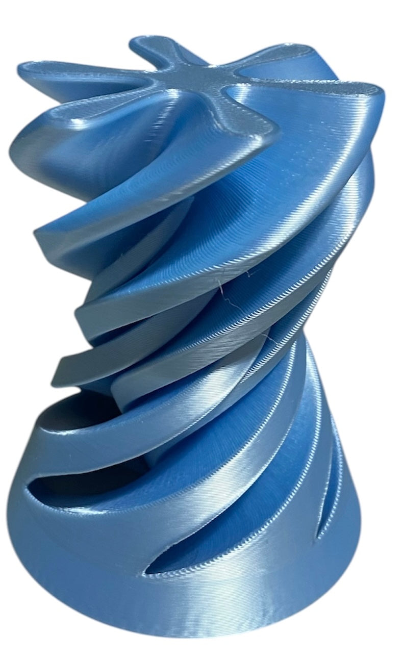 Pass Through Fidget Cone - 2-1/2" x 2" - Baby Blue Silk