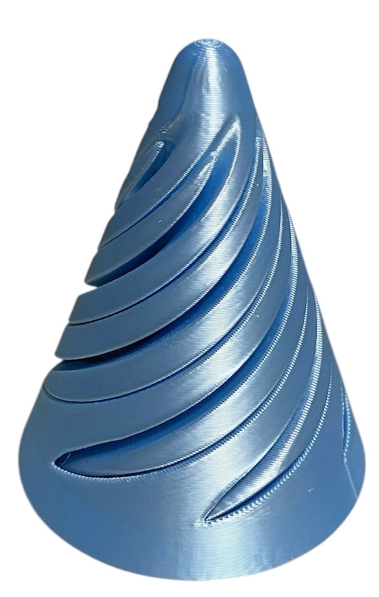 Pass Through Fidget Cone - 3-1/2" x 3" - Baby Blue Silk