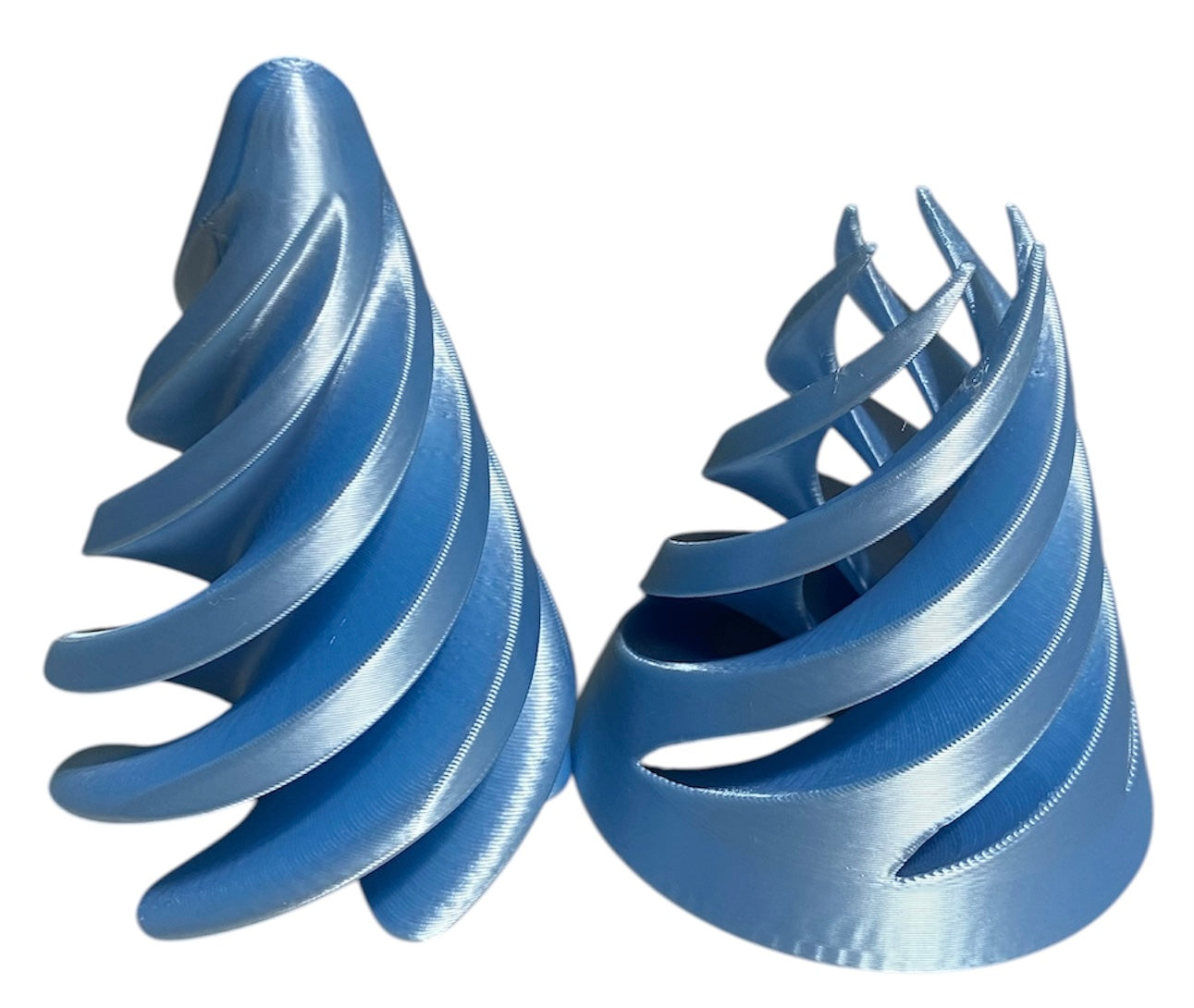 Pass Through Fidget Cone - 2-1/2" x 2" - Baby Blue Silk