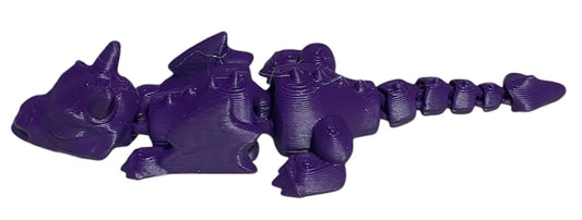 3D printed Lazy Dragon - 8-1/4" - Indigo
