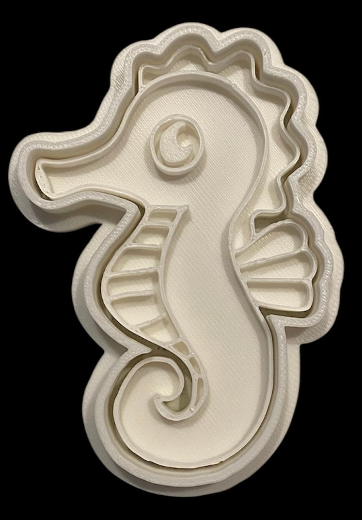 3D printed Cookie Cutter - 3.5" Seahorse