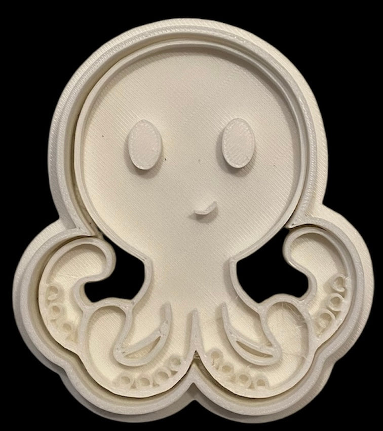 3D printed Cookie Cutter - 3.5" Octopus