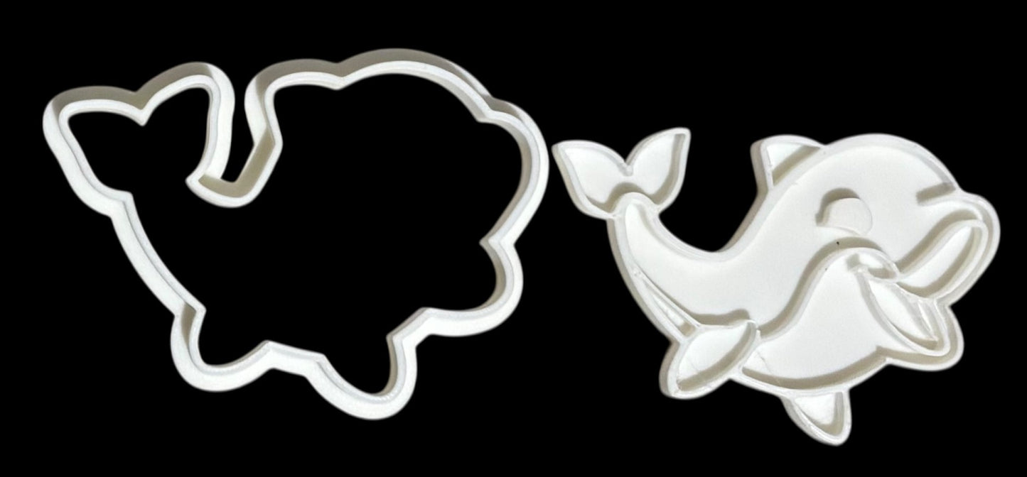 3D printed Cookie Cutter - 3.5" Dolphin
