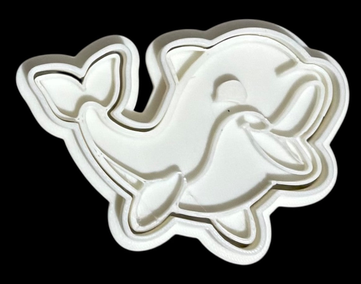 3D printed Cookie Cutter - 3.5" Dolphin