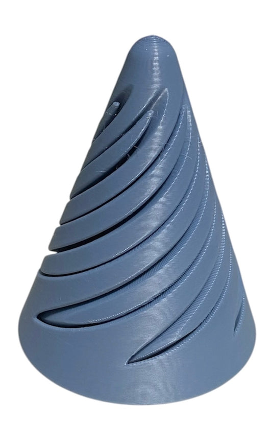 Pass Through Fidget Cone - 3-1/2" x 3" - Blue / Gray