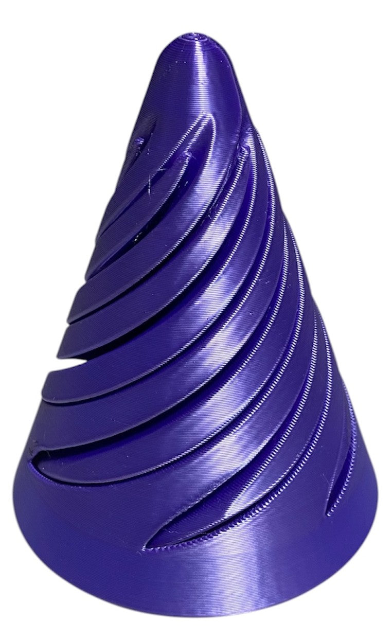 Pass Through Fidget Cone - 3-1/2" x 3" - PURPLE SILK