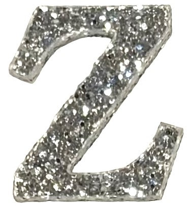 Silver Glitter Acrylic Letter Z Font #01