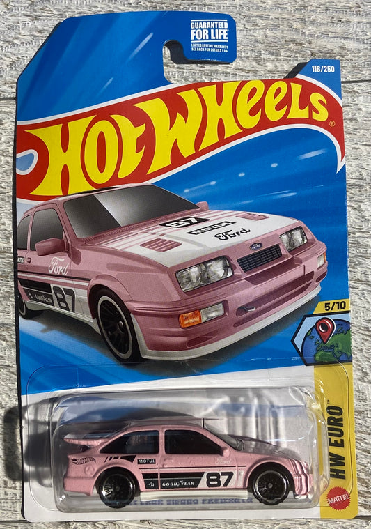 2026 Hot Wheels #116 87 Ford Sierra Cosworth PINK