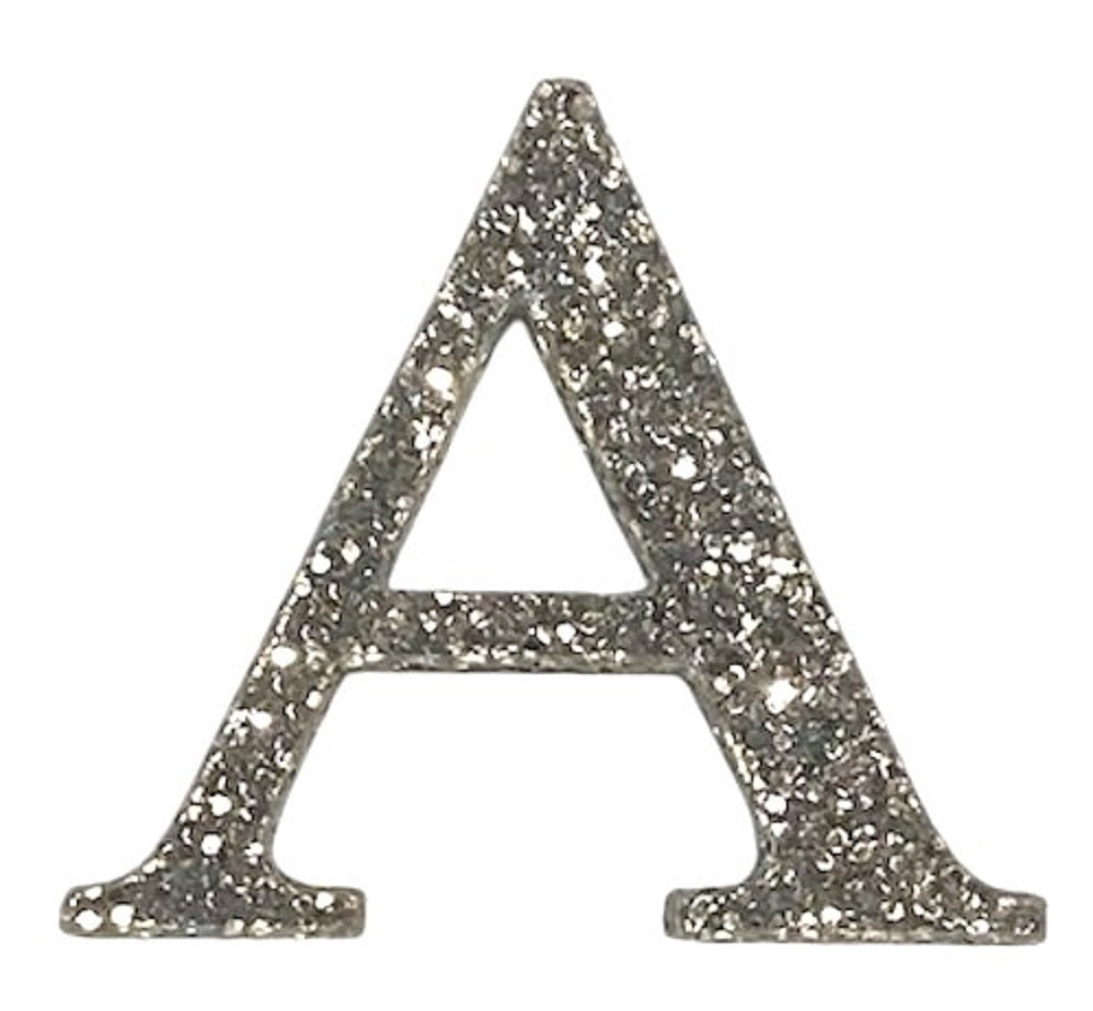 Silver Glitter Acrylic Greek Letters - 1" Tall