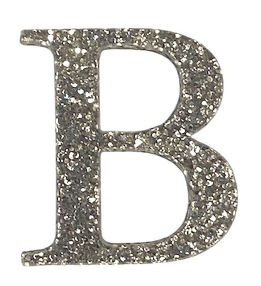 Silver Glitter Acrylic Greek Letters - 1" Tall