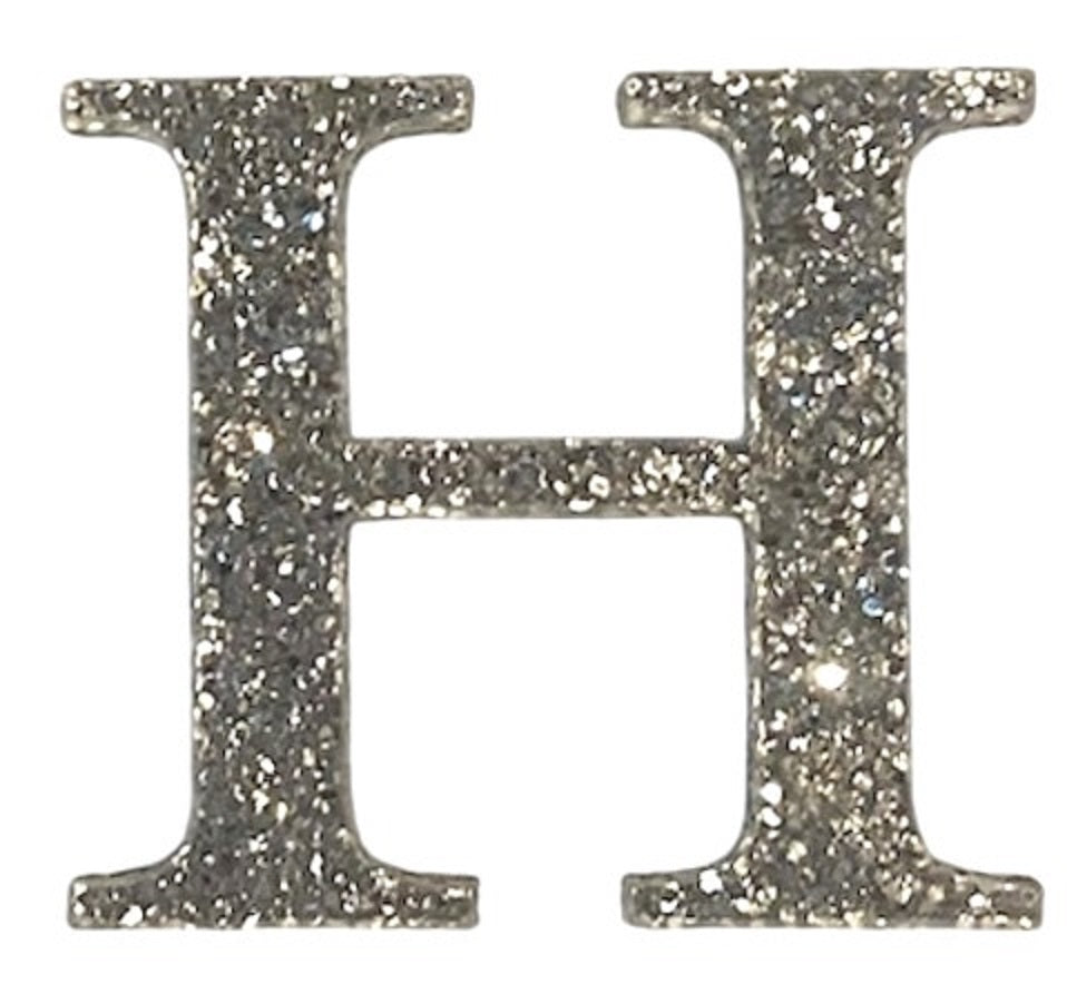 Silver Glitter Acrylic Greek Letters - 1" Tall