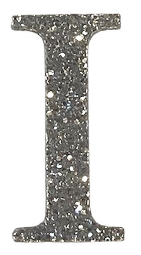Silver Glitter Acrylic Greek Letters - 1" Tall