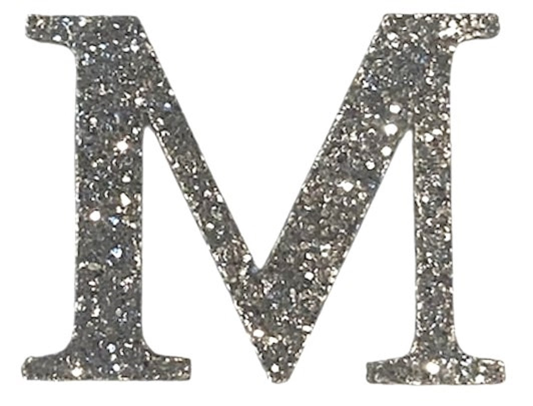 Silver Glitter Acrylic Greek Letters - 1" Tall
