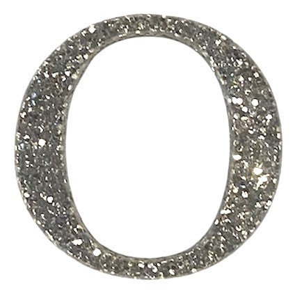 Silver Glitter Acrylic Greek Letters - 1" Tall