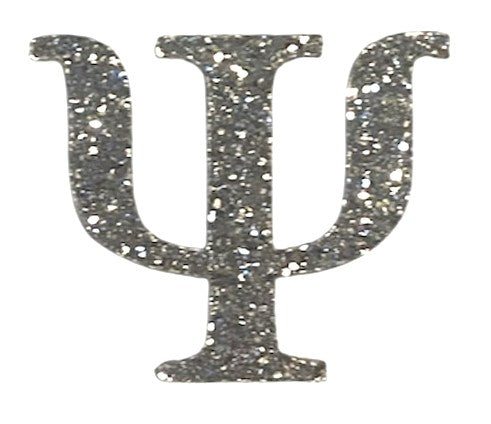 Silver Glitter Acrylic Greek Letters - 1" Tall