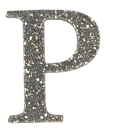 Silver Glitter Acrylic Greek Letters - 1" Tall