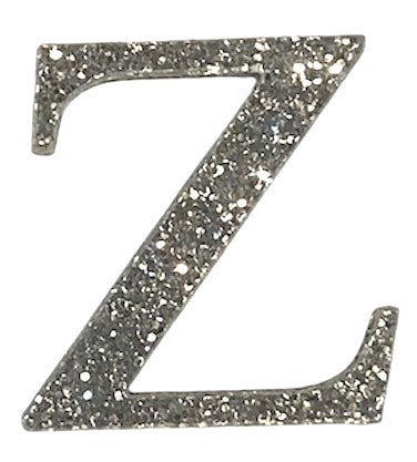 Silver Glitter Acrylic Greek Letters - 1" Tall