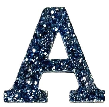 Galaxy Blue Glitter Acrylic Letter A Font #01