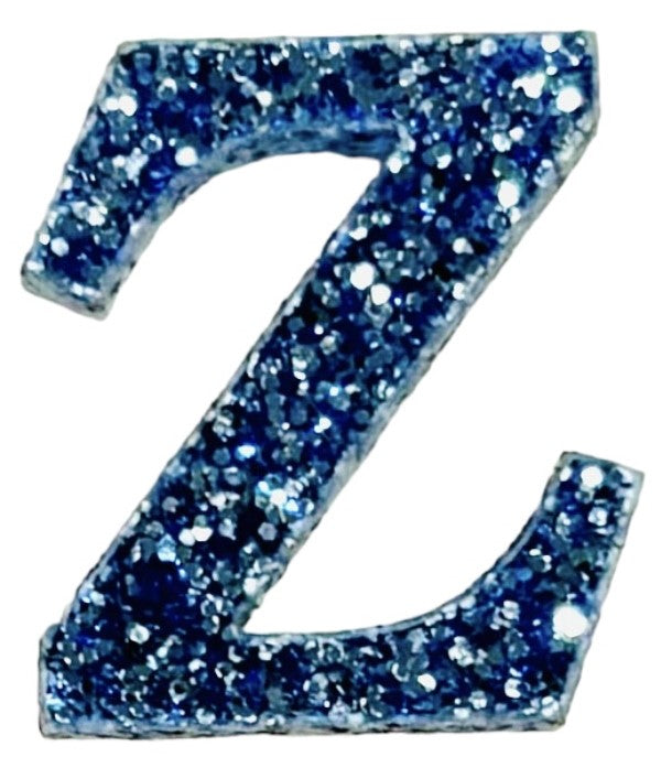 Galaxy Blue Glitter Acrylic Letter Z Font #01