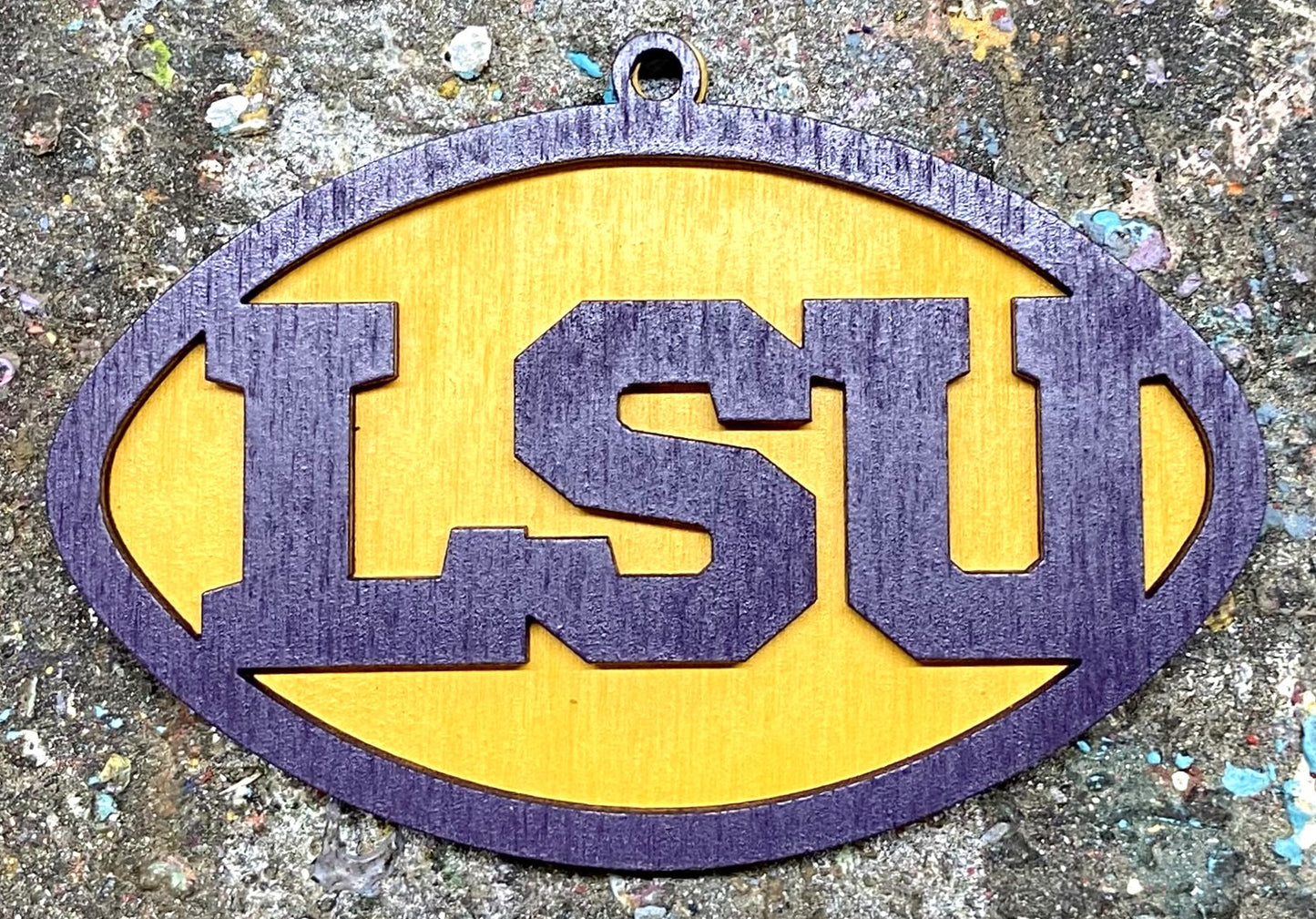 LSU Ornament - Purple over Marigold