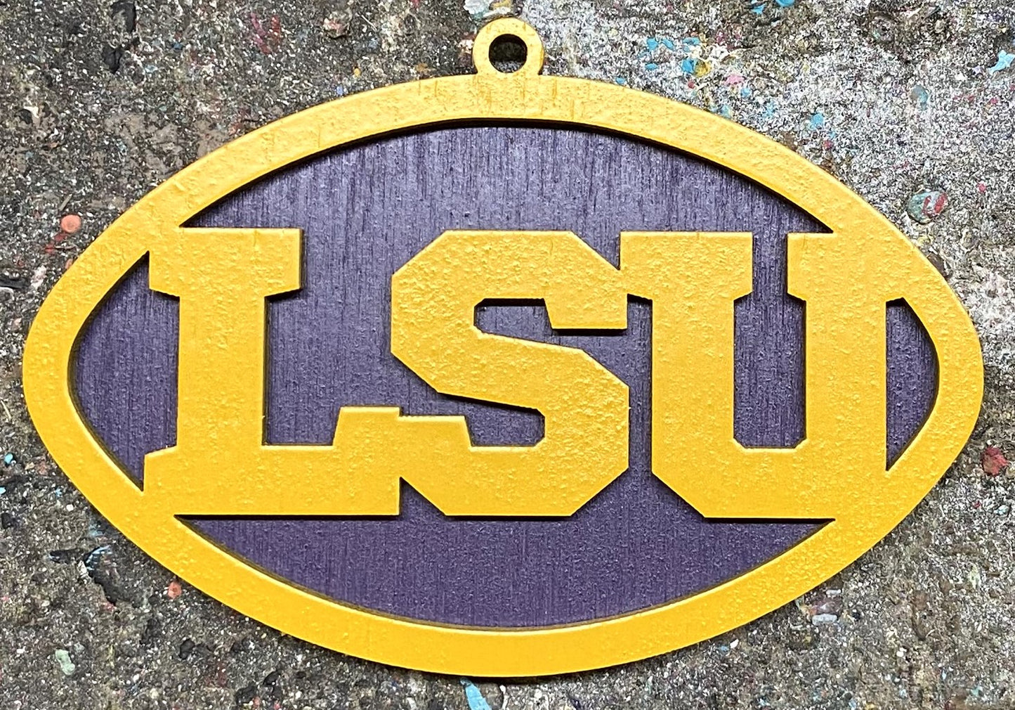 LSU Ornament - Marigold over Purple