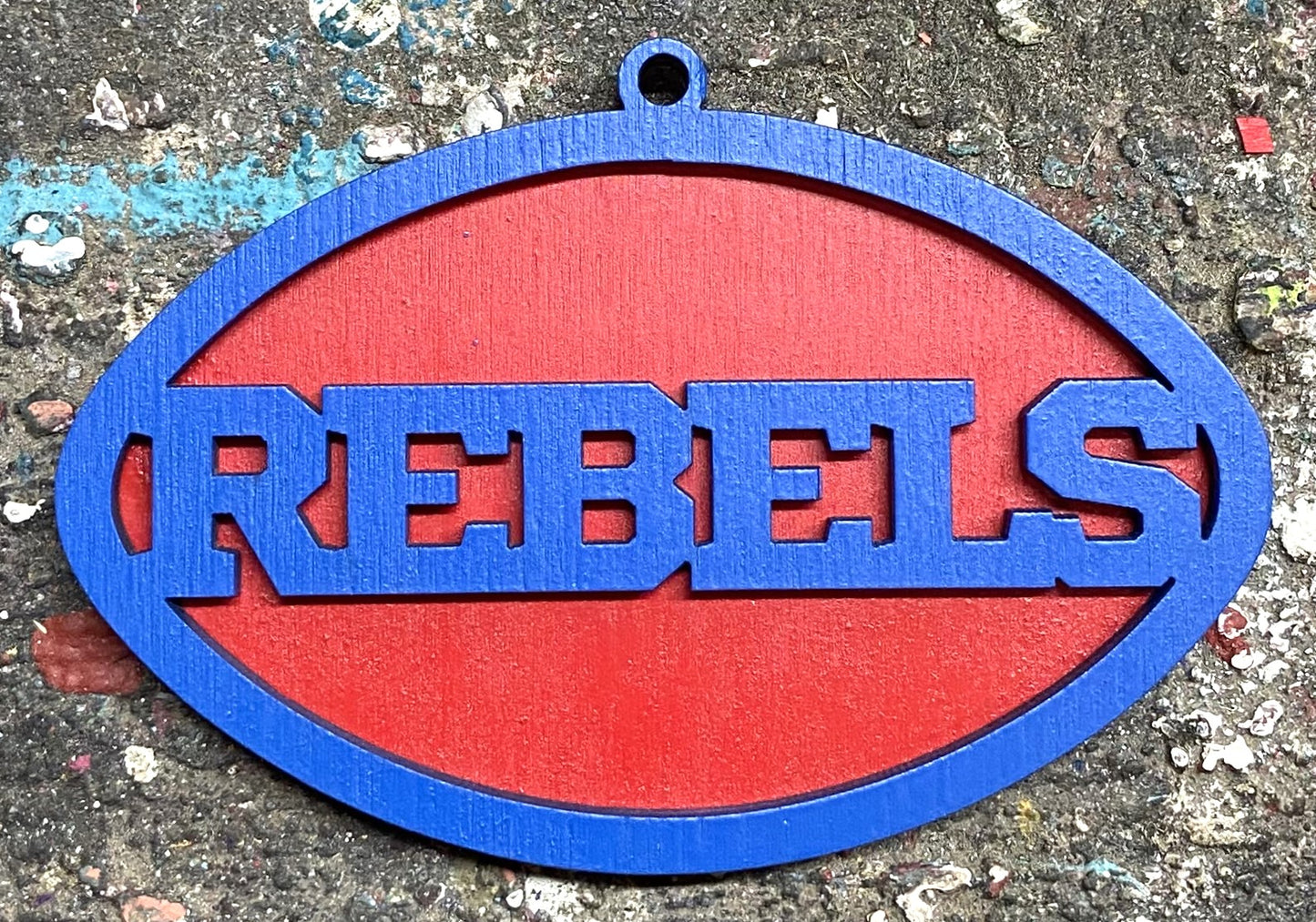 Rebels Ornament - Blue over Red