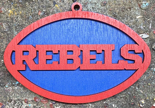 Rebels Ornament - Red over Blue