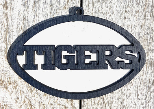 Tigers Ornament - Navy over White