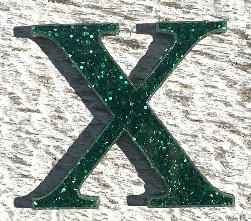Green Glitter Acrylic Greek Letters - 2" Tall