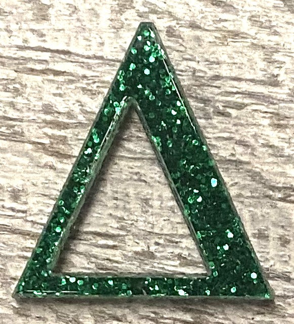 Green Glitter Acrylic Greek Letters - 2" Tall
